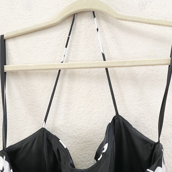 Betsy and Adam Formal Dress Size 4 Linda Bernell Black Floral Prom Halter - Picture 8 of 12